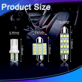 NTNEV Interior Car Lights, Car Led Bulb, LED Interior Replacement Bulbs of 24 Sets for Interior Map Dome Lights and License Plate Courtesy Lights