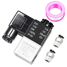 Tailonz Pneumaitc 1/4 inch NPT 12V/24V/110V/220V Way Normally Closed Electric Solenoid Air Valve 2V025-08