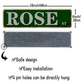 Metal Tin Sign Airport sign Retro Aluminum Metal Sign for Street Home Office Garden Decor 4×16 Inches