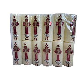 3" Mini Cirio Pascual Paschal Candle Easter (12 Pcs) # 19059