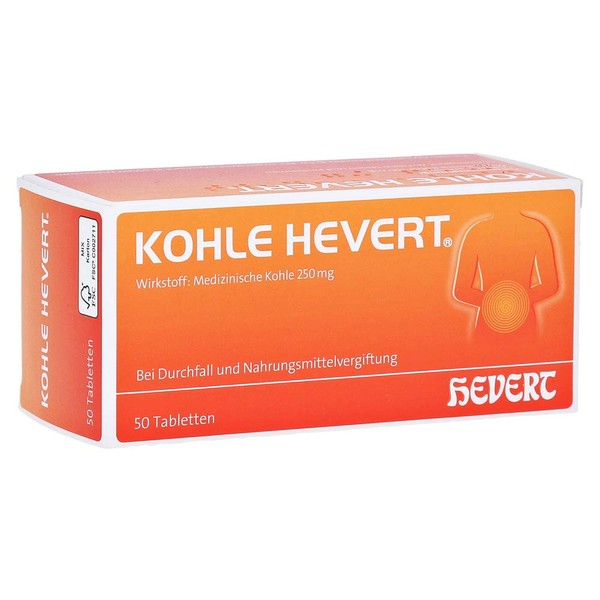 Charcoal Hevert Tablets, Pack of 50 Tablets