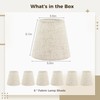 Set of 6 Chandelier Lamp Shades 5 Inch, Mini Barrel