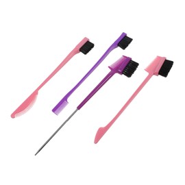 Minkissy 4pcs Eyebrow Brush Eyelash Separator Makeup Grooming Tool for Women Girls Random Color