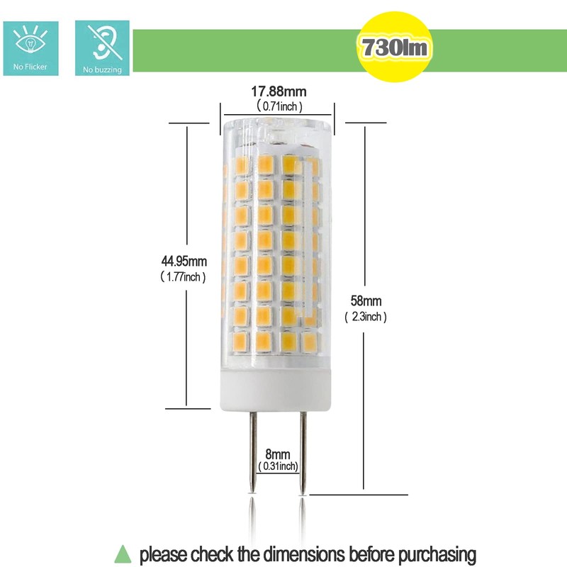 G8 LED Bulb Dimmable 7W Equivalent to G8 Halogen Bulb