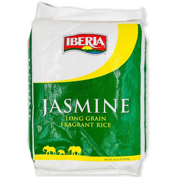 Iberia Jasmine Long Grain Fragrant Rice 18 Pounds
