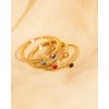 TLY Gold Birthstone Rings for Women Non Tarnish 14K Gold