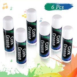 Tondiamo 6 Pieces Cork Grease for Clarinet Flute Grease Lubricant Tube Cleaning and Care Product Woodwind Instruments Accessory for Saxophone Clarinet Flute Supplies