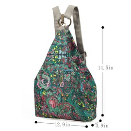 Black Butterfly Original Women's Bohemia National Style Canvas Backpack Shoulder Bag (small) (M)