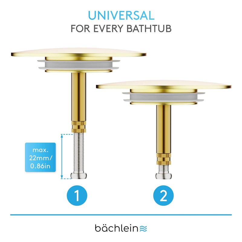 Bächlein Universal Bath Plug - Drain Plug [Gold] - incl.