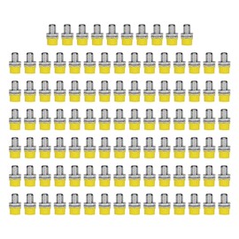 100Pcs 4mm Banana Plug Socket Binding Post Wire Connector Terminal for Industry Electronic EquipmentYellow