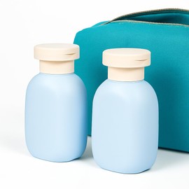 2 Pack Travel Bottles 100ml Refillable Squeeze Containers with Flip Cap for Air Travel – Leakproof Plastic Toiletry Bottles for Shampoo, Conditioner, Lotion, Cream, Airline Hand Luggage. Plane Travel