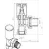 NRG Manual Valves Angled Round Head Satin Nickel Towel Rail