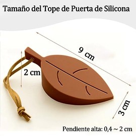 4 Piezas Tope de Puerta, Tope para Puerta de Silicona, Topes para Puerta Piso, Piezas Protectores de Pared de Silicona, Antideslizante, Decorativo, Puerta para Todas Las Superficies del Piso, Marrón