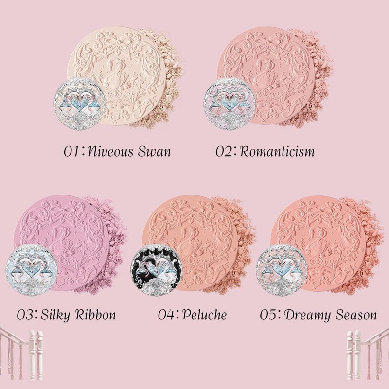 Flower Knows Swan Ballet Series Blush Compact (02 Romanticism)