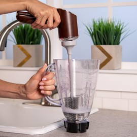 Horsepower Scrubber EZ Reach Silicone Bottle Brush Cleaner Attachment, AS SEEN ON TV, Spins, 350 RPM, Reaches Deep to Clean 40 oz Tumblers, Bottles, Cups, Baby Bottles, & More, Extra-Long Handle