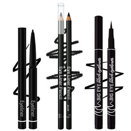 ETEDES 3 Different Precision Eyeliners,Waterproof,Smudge Proof,[3-in-1] Eyeliner *3;Black #-0714066