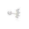 Basic Triple Stone Silver Piercing OTEP24714N White / 베이직 트리플