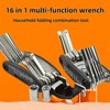16-in-1 Folding Socket Wrench & Screwdriver Set - Portable, Multifunctional