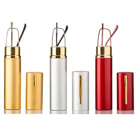 Newbee Fashion - Tube Readers Easy Compact On The Go Small Compact Pen Clip Portable Aluminum Hard Case Classic Spring Hinges Create Your Own Pack