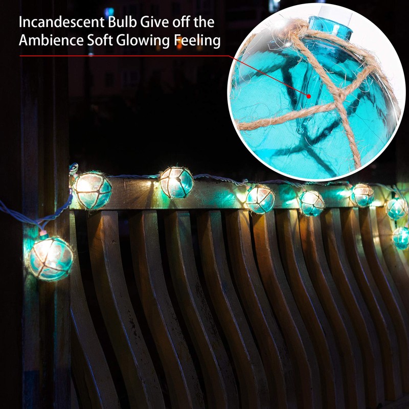 Nautical String Lights, Beach Theme Float Lights Set of 10