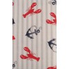 Elrene Home Fashions Lobsters & Anchors on Stripes Vinyl Tablecloth