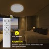 Smanu LED Ceiling Light Dimmable with Remote Control, 18 W