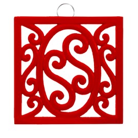 Premier Housewares 812118 Cast Iron Trivet - Red, H2 x W18 x D18cm