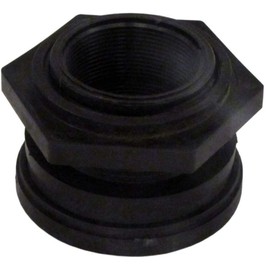 1-1/4" NPT Polypropylene Bulkhead Fitting with Viton Gasket