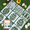 HOWAF 20 Easter Stencils, Easter Egg Stencils Bunny Templates Reusable