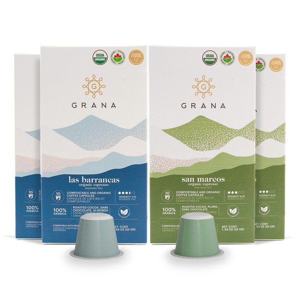 GRANA Nespresso Compatible Coffee Pods, San Marcos - Las Barrancas,