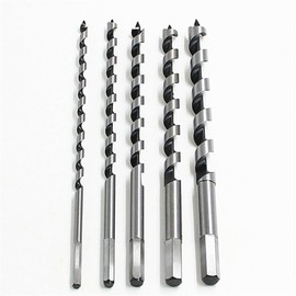 ZONADA 230mm Long Twist Hardwood Drill Bit Set of 5 Hardened High Carbon Steel 6-14mm Metal Spiral Drill Woodworking Hole Opener Punching Tool for Wood, Hardwood, Cork, Solid Wood