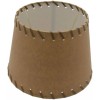 Kraft Parchment Stitched Trim 12 Inch Slip Uno Lamp Shade
