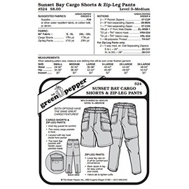 Adult’s Sunset Bay Cargo Shorts & Zip Leg Pants Trousers #524 Sewing Pattern (Pattern Only)