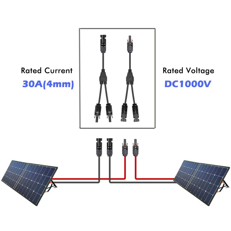 Y-Junction Parallel Connector Plug Solar PV Cable Solar Panel Cable