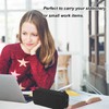 Gunwon 1 Pcs Black Stationery Pencil Case Bag,Large Pencil Cases