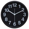 Fujiboeki 99230 Liam Table Clock, Black, Diameter 5.3 inches (13.4