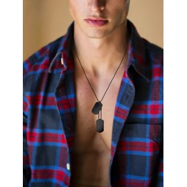 Necklace for Men Cross Necklace Pearl Necklace for Men Trendy Wolf Head Dog Tag Necklace Mens Necklace Jewelry Gifts for Son Dad Boyfriend Husband Brother