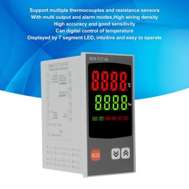 PID Temperature Controller, Heat Press Machine Digital Control Box with Time and Temperature LED Controller, PID Thermostat Regulator for Heat Transfer Machine, AC 100‑240V, BEM TCT 4A KV