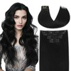 Youngsmile Clip in Hair Extensions Real Human Hair, Thick End