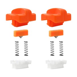 WELURE 8Pcs Paper Cutter Replacement Blades with Automatic Security Safeguard Design for A4 Black and White Paper Trimmer - Orange