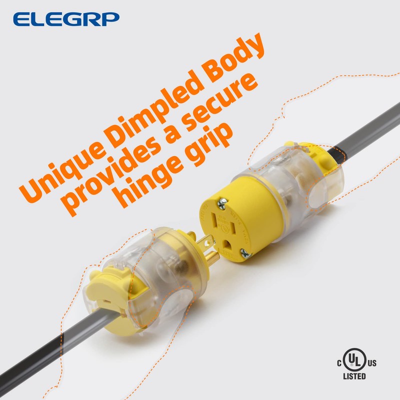 ELEGRP Lighted 15 Amp 125 Volt NEMA 5-15R 2 Pole