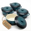 Kook Ceramic Mini Cocotte Set, Small Casserole Dishes with Lids