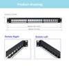 QiaoYoubang 1U Hinged 24 Port Blank Keystone Patch Panel for