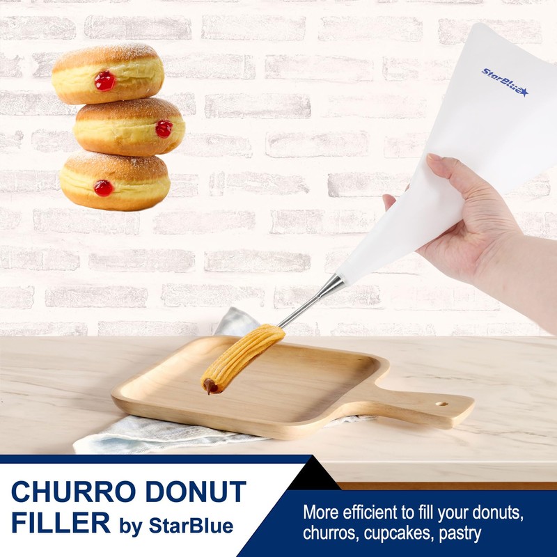 Churro Donut Filler by StarBlue - Reusable Piping Bag and