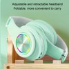 Gaming Headset, Noise Reduction Foldable Over Ear Headphones with RGB