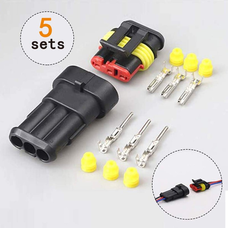 YIXISI 15 Sets Waterproof Quick Connectors, Waterproof Electrical Cable Connector