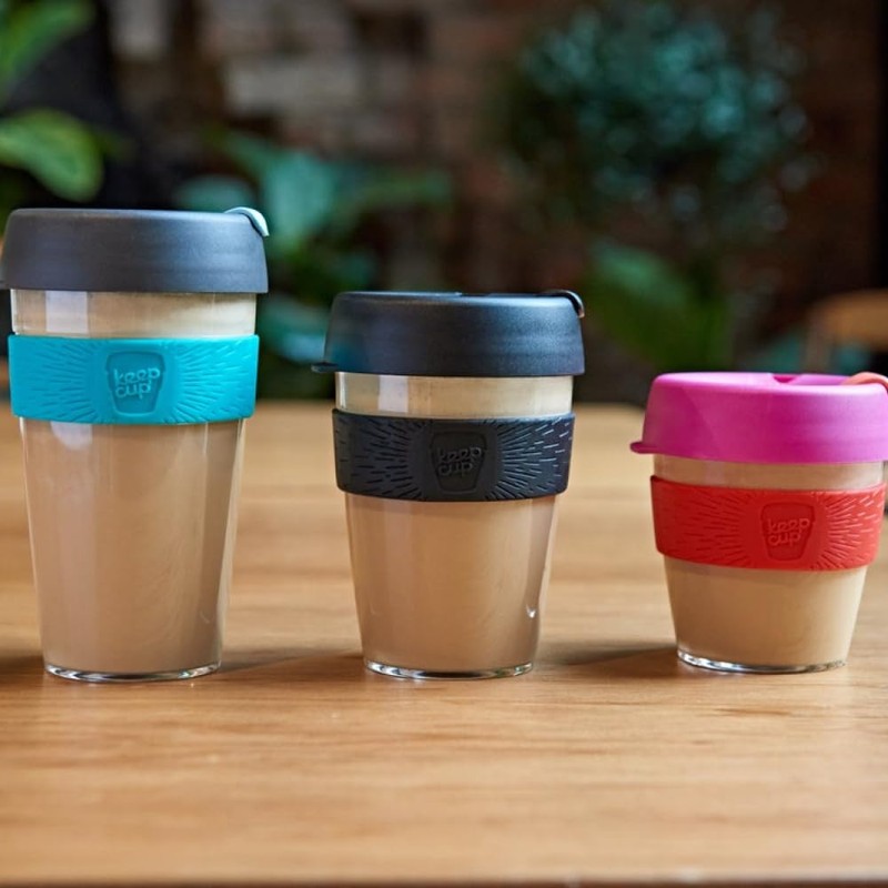 KeepCup Original, Lightweight and Clear Plastic Reusable Coffee Cup with