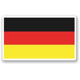 2 x 10cm/100mm German Flag Window Cling Sticker Car Van Campervan Glass #5262