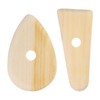 HARFINGTON 2pcs Pottery Ribs 10.3cm 11.7cm Wooden Clay Ceramic Sculpting