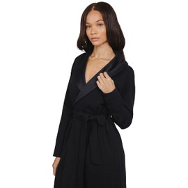 Yogalicious Ultra Plush Cozy Fleece Robe - Black - XL